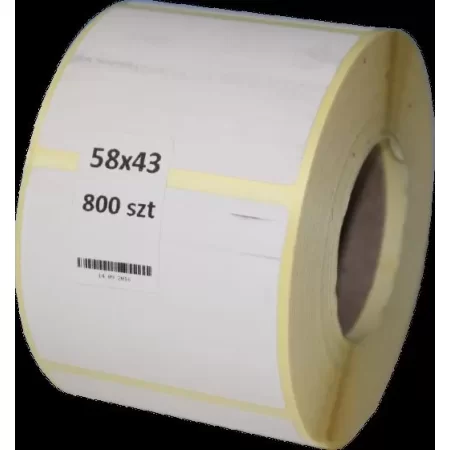 ETYKIETY TERMICZNE 58x43mm 40mm 800szt
